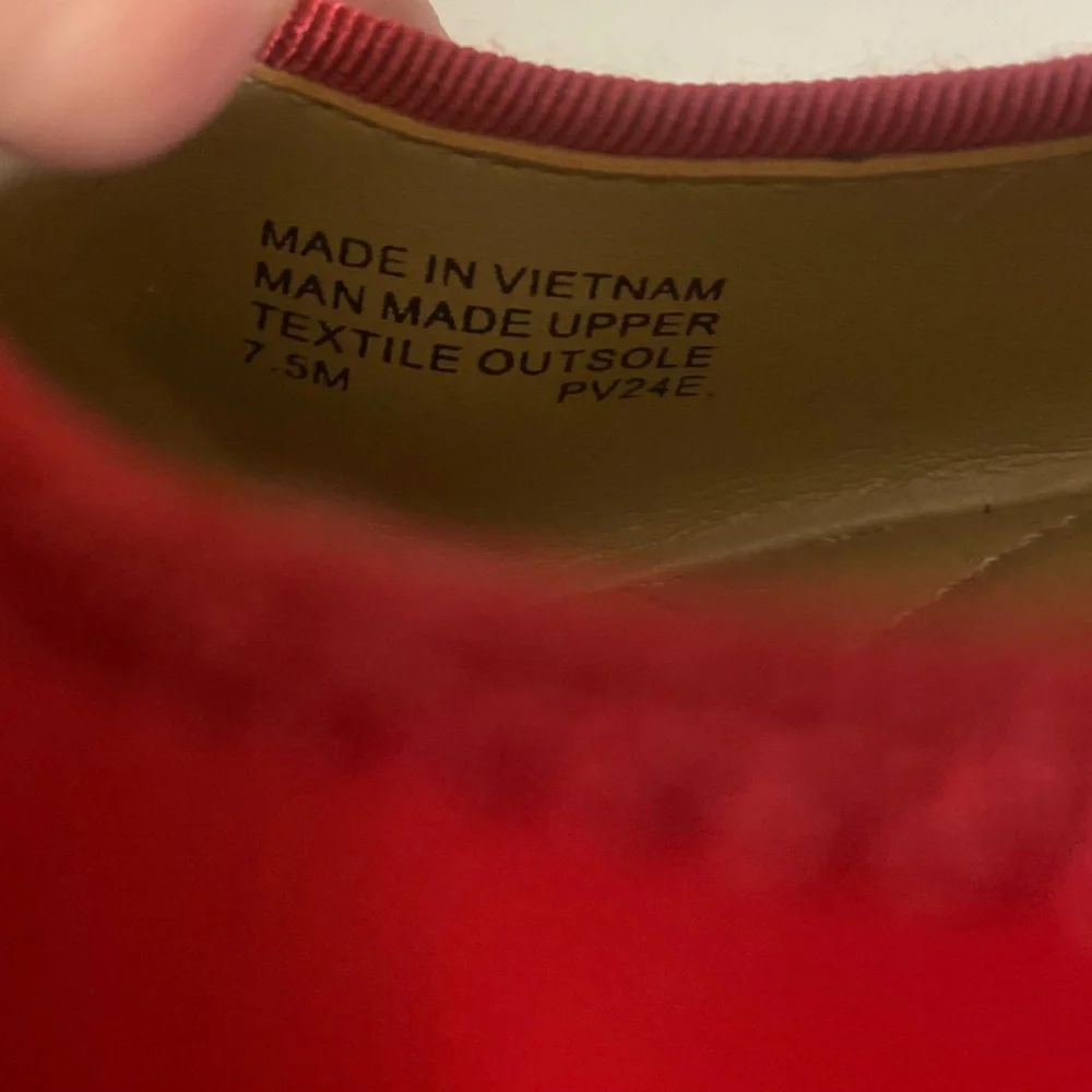 Michael Kors Cherry Red Flats with Gold Accent - Picture 10 of 10